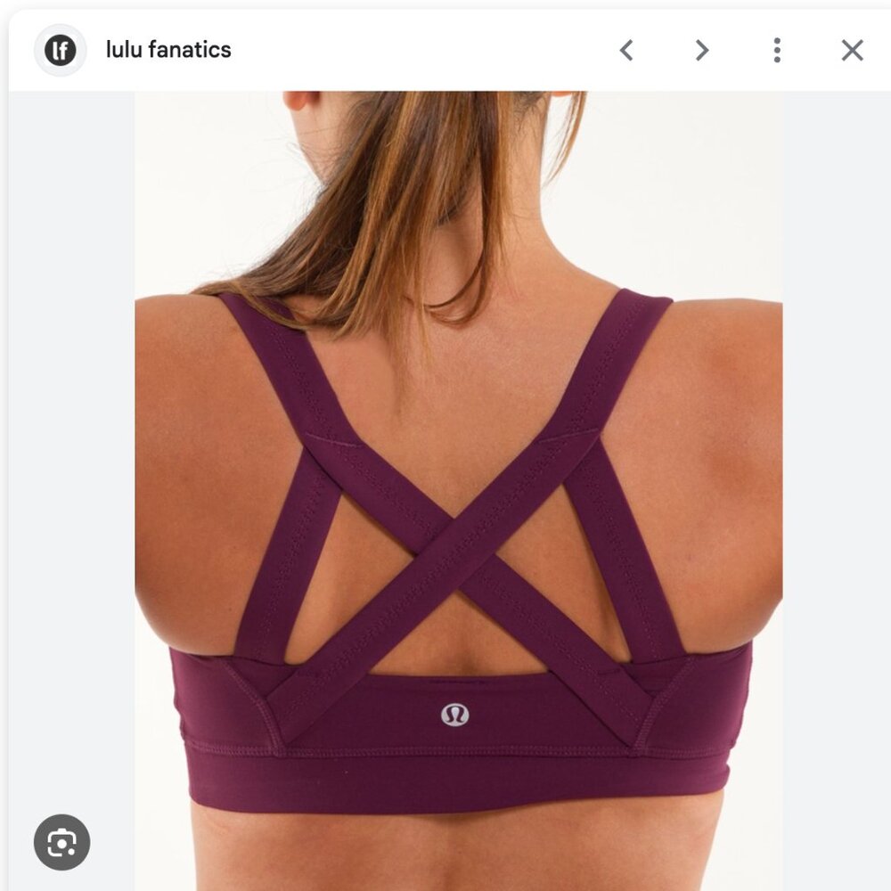 Lululemon Cross My Heart sports bra size 8 PIGMENT blue